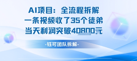 一条视频收35人，日入1000+(附完整SOP)