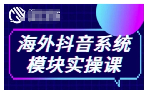 海外抖音TIKTOK系统模块实操课，TK短视频带货，TK直播带货，TK小店端实操等