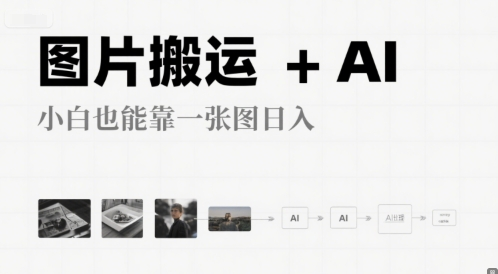 图片搬运+AI，小白也能靠一张图，日入400+