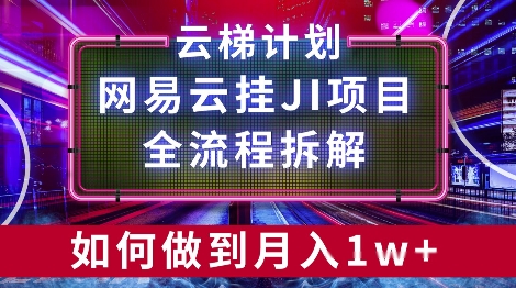 网易云挂JI项目，全流程拆解，如何挂机月入10000+