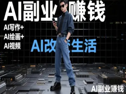 AI改变生活（AI写作+AI绘画+AI视频），AI副业挣钱