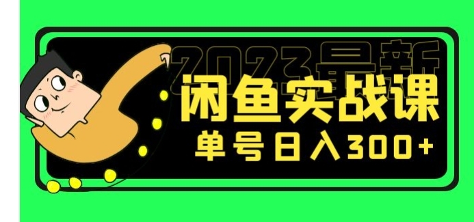 2023最新闲鱼实战课，单号日入300+（7节课）