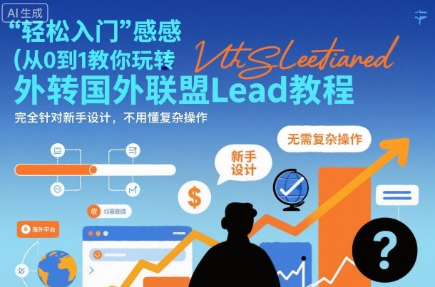 国外联盟賺美刀项目，教你玩转国外联盟LEAD教程，纯新手可操作性100%