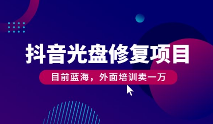 某音光盘修复项目，每单利润约300元-500元[含软件及视频教程]