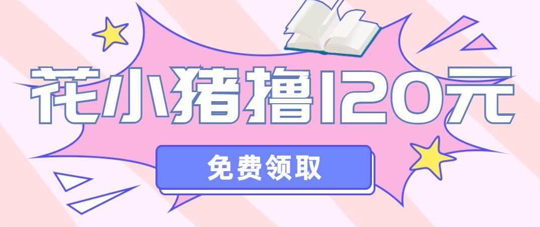 【免费项目】花小猪秒到120玩法，多号多撸，操作简单有手就行，附活动渠道