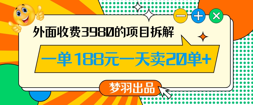 外面收费3980的年前必做项目一单188元一天能卖20单