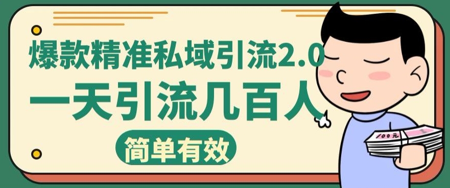 小红书爆款精准私域引流2.0，一天加几百人