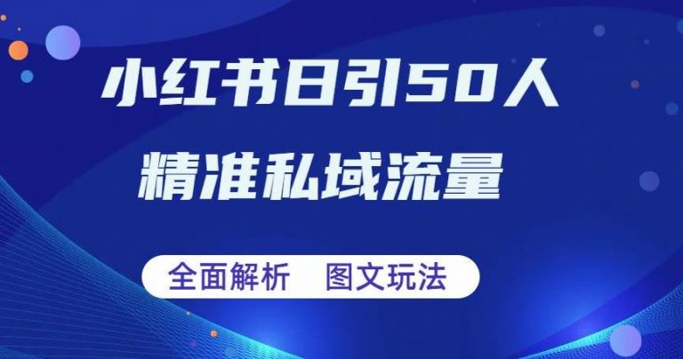 全面解析小红书图文引流日引50私域流量