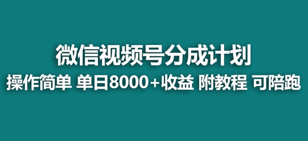 视频号分成计划最新玩法明星盘点赛道，单天收益8000+，附玩法教程