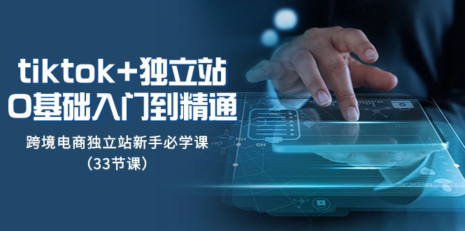 TIKTOK+独立站从0基础入门到精通，跨境电商独立站新手必学课（33节课）